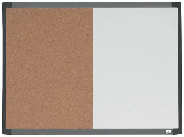 Tabla NOBO Combo, 58x43 cm, magnetica si pluta, include marker si magneti, alb, rama alba, gri sau neagra Tabla NOBO Combo, 58x43 cm, magnetica si pluta, include marker si magneti, alb, rama alba, gri sau neagra