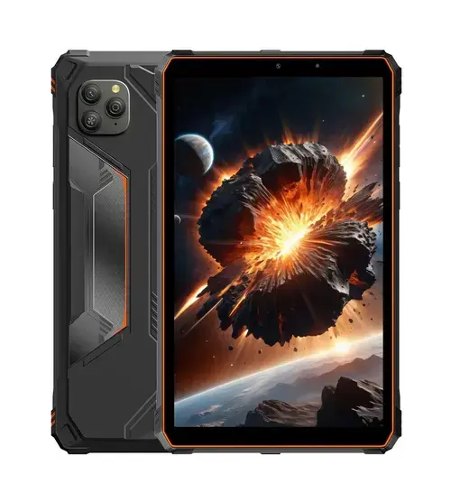 Tableta Blackview Active 5 Rugged, Procesor Octa-Core Unisoc T615, Ecran IPS 90Hz 8.68inch, 8GB RAM, 128GB Flash, 16MP, Android, NFC, Mod Manusi, TUV, 6600 mAh, 18 W, Dual SIM (Portocaliu)