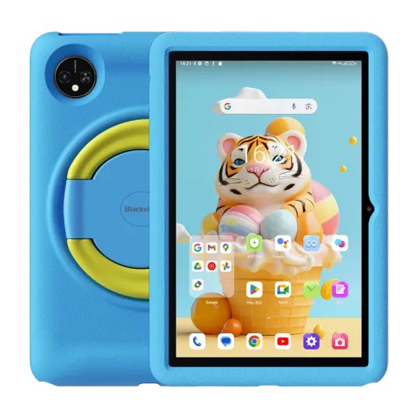 Tableta Blackview Tab 80 Kids Albastru, 4G, HD IPS 10.1 , Android 14, 12GB RAM(4GB+8GB extensibil), 64GB ROM, 8MP+13MP, Unisoc Tiger T606, 7680mAh, Face Unlock, DualSim