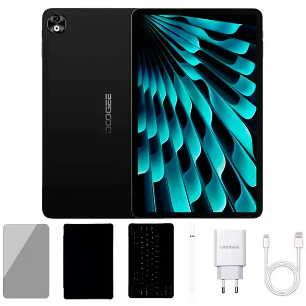 Tableta DOOGEE T40 Pro VIP, Negru, 4G LTE, 12 2.4K IPS, 20GB RAM (8GB + 12GB extensibili), 512GB, Helio G99, 10800mAh, 33W, Android 14, Dual SIM