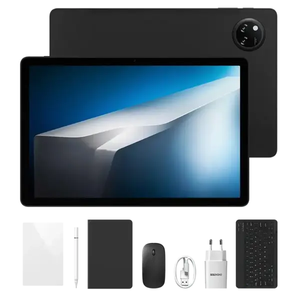 Tableta DOOGEE Tab A9 Pro Plus VIP, Negru, 11 HD IPS, 36GB RAM (6GB + 30GB extensibili), 128GB ROM, Android 15, 8580mAh, Wi-Fi, 3.5mm Jack
