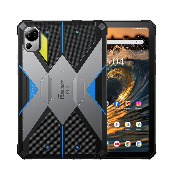 Tableta Fossibot DT3, Albastru, 5G, 10.4 2K IPS Incell Display, 32GB RAM (12GB + 20GB Extensibili), 256GB ROM, 64MP, Android 15, Dimensity 7300, Lanterna LED Camping, OTG, 21560mAh, 66W, Dual SIM