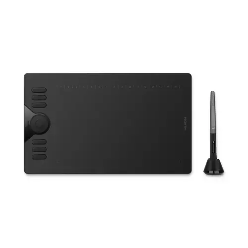 Tableta Grafica Huion HS610, Functie inclinare, Stilou fara baterie, Stylus 8192 (Negru)