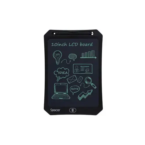 Tableta led pentru scris si desenat, Spacer, 10 inch, SPTB-LED-10 (Negru)