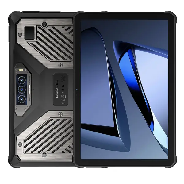 Tableta Oukitel RT10 Industry , Negru, 5G, scanner coduri de bare 2D , 11 FHD IPS , Android 15, 36GB RAM (12GB + 24GB RAM extensibil), 512GB ROM, 64MP + 32MP, Baterie 25000mAh, Dual SIM