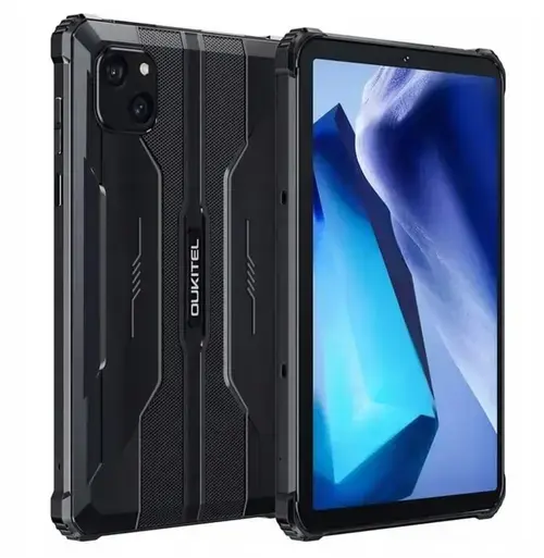 Tableta Oukitel RT3 PRO, Procesor MediaTek G81 Octa-Core, Ecran HD 8inch, 4GB RAM, 128GB Flash, 16MP + 8MP, 5150mAh, Wi-Fi, Bluetooth, 4G, Dual SIM, Android, Fara Incarcator (Negru)