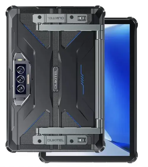 Tableta Oukitel RT7 Titan, Procesor Dimensity 720 Octa-Core, Ecran IPS FHD+ 10.1inch, 12GB RAM, 512GB Flash, Waterproof IP68/IP69K, 48MP+32MP, 5G, Dual SIM, Android, Fara incarcator (Albastru)