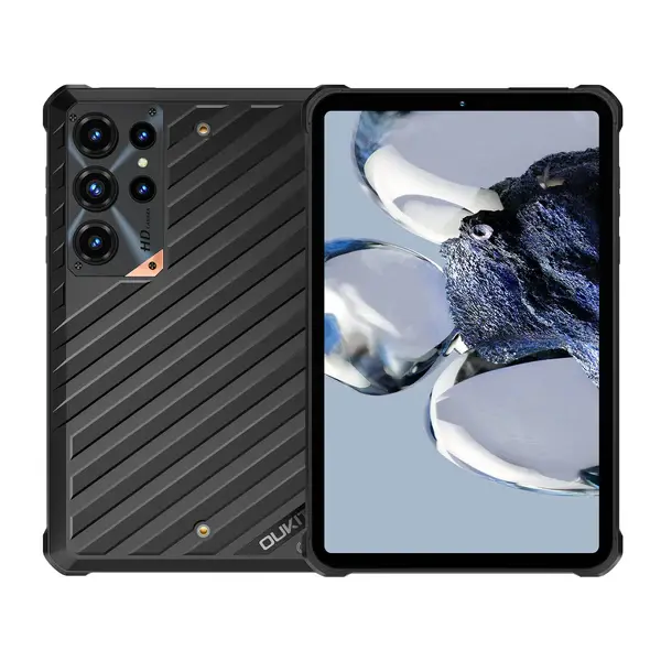 Tableta Rugged OUKITEL RT11, Negru, 5G, 8.0 , 24GB RAM (8GB + 16GB extensibili), 128GB, 10000mAh, Android 16, Camera 16MP AI, Dock Charging