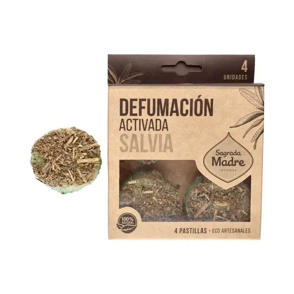 Tablete de fumigatie Sagrada Madre, set 4 bucati White Sage