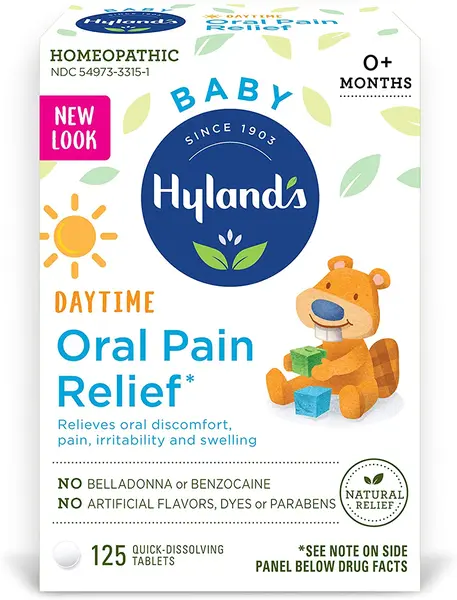 Tablete Homeopate, Hyland's Baby, Calmare Dureri Gingivale Bebelusi, Dizolvare Instanta, 0+ Luni, 100%, 125 Tablete, pentru Zi