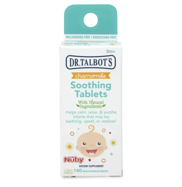 Tablete Homeopate, Nuby, Dr. Talbot's, Calmare Dureri Gingivale Bebelusi, Dizolvare Instanta, 3+ Luni, 140 tablete