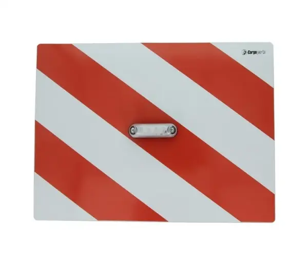 Tablita placa reflectorizanta avertizare informare cu LED alb 40x30 cm, Cargoparts