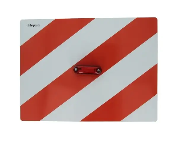 Tablita placa reflectorizanta avertizare informare cu LED rosu 40x30 cm, Cargoparts
