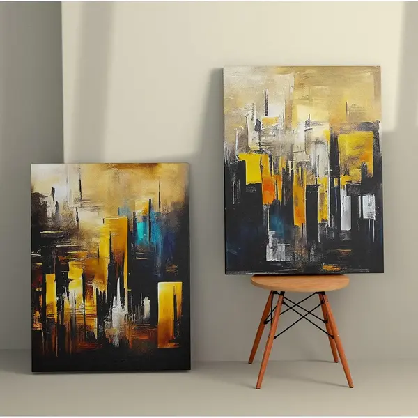 Tablou Canvas (2 bucăți) Antonio 9, Multicolor, 110x70 cm