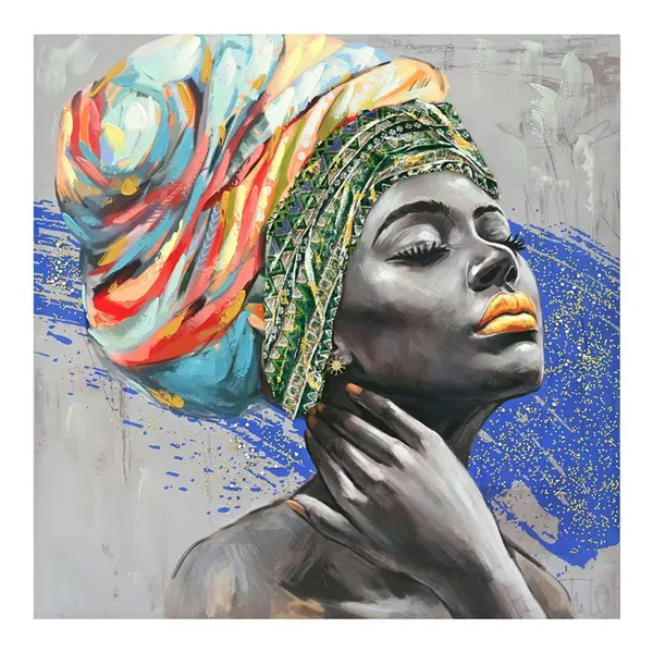 Tablou canvas Africana Inart, Pako World, 100x3x100 cm