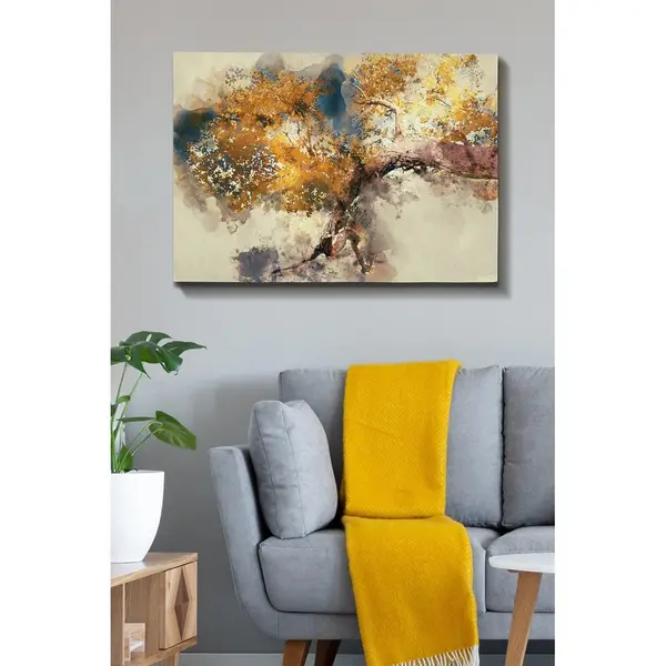 Tablou Canvas Copac in Ilusion, Multicolor, 100x70 cm