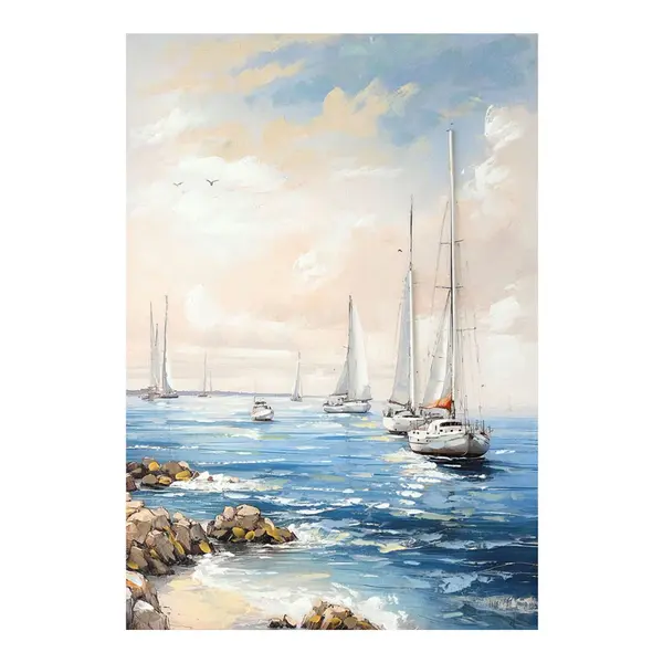 Tablou Canvas cu Velier, Pânza, Multicolor, 70x100 cm