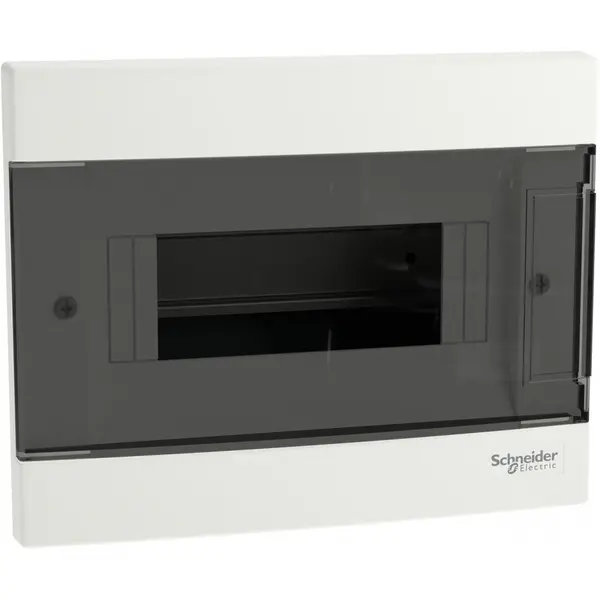 Tablou cu montaj incastrat Easy9EU 1x8 Module, usa fumurie, cu 2 blocuri terminale Schneider EZ9EUA108