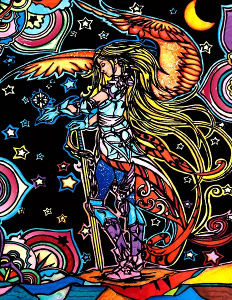 Tablou de colorat ColorVelvet - Serafim, 47 x 35 cm