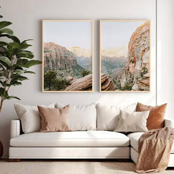 Tablou decorativ Secrea, Cadru, Multicolor, 33x48 cm