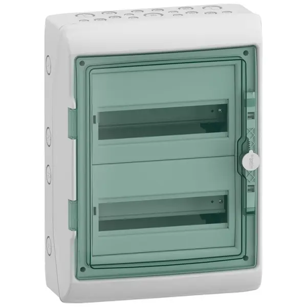 Tablou electric aparent Kaedra, Ip 65, 2 X 12 Module, Usa Transparenta, Schneider, 13983