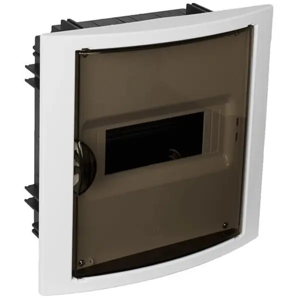 Tablou electric Solera Arelos 5108PF, 8 module, incastrat, IP40, 247x249x99 mm, plastic, usa fumurie, rama alba