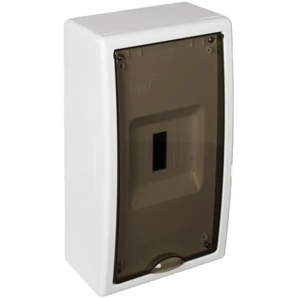Tablou electric Solera Arelos 8209PF, 4 module, aparent, IP40, 165x300x95 mm, plastic, usa fumurie, cutie alba