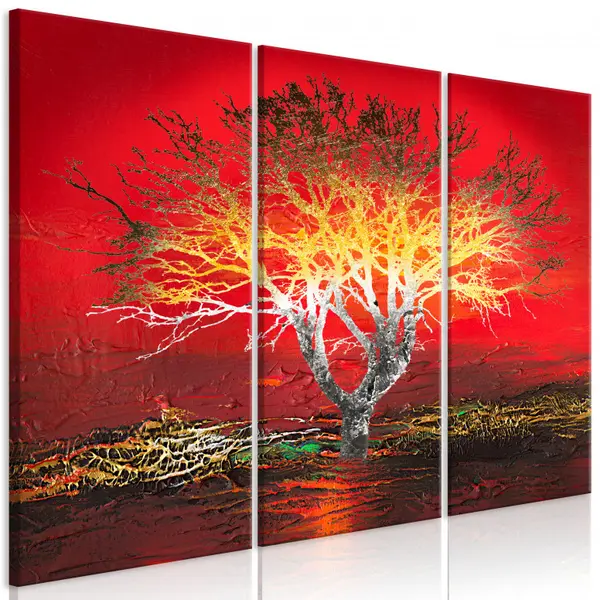 Tablou - Fiery Sky (3 Parts) 90x60 cm