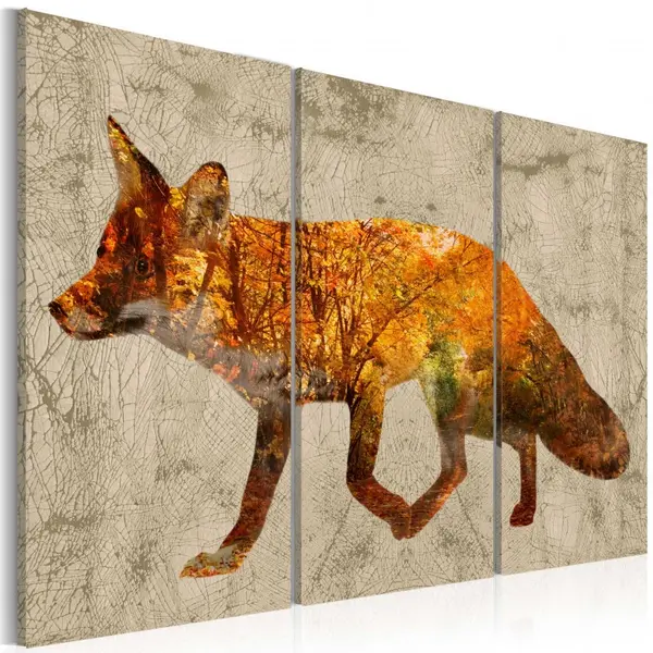Tablou - Fox in the Wood 120x80 cm