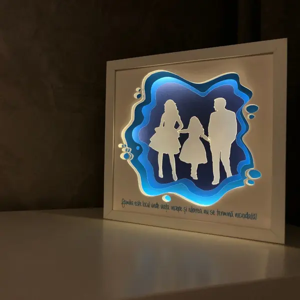Tablou luminos Parinti si copii 025