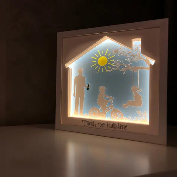 Tablou luminos Parinti si copii 046