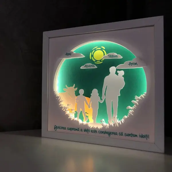 Tablou luminos Parinti si copii 051