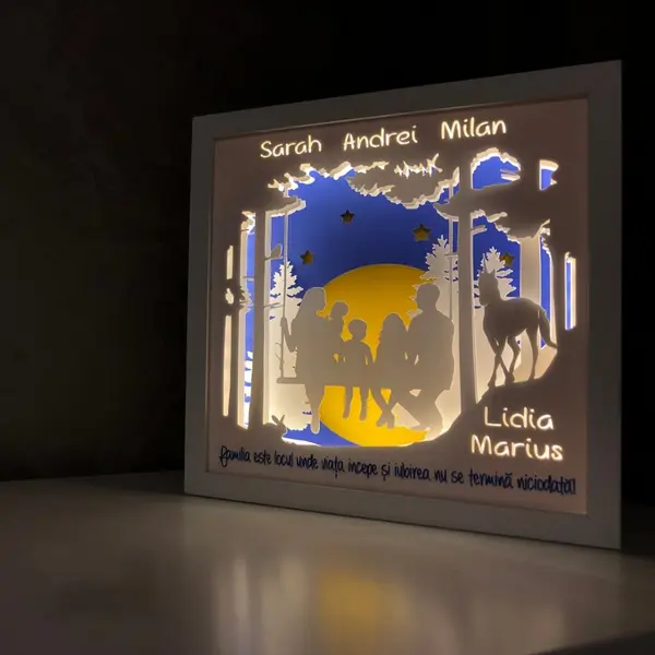Tablou luminos Parinti si copii 058