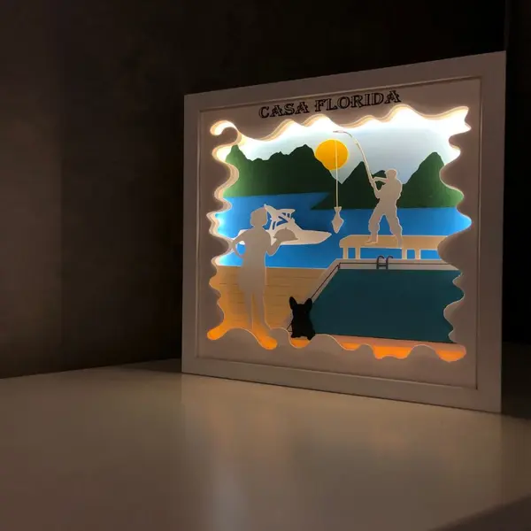 Tablou luminos Pescuit 004