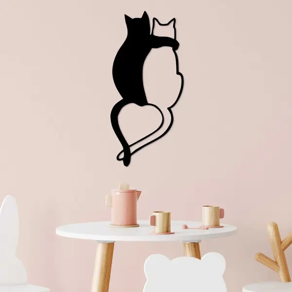 Tablou metalic Love Negru 33x70 cm