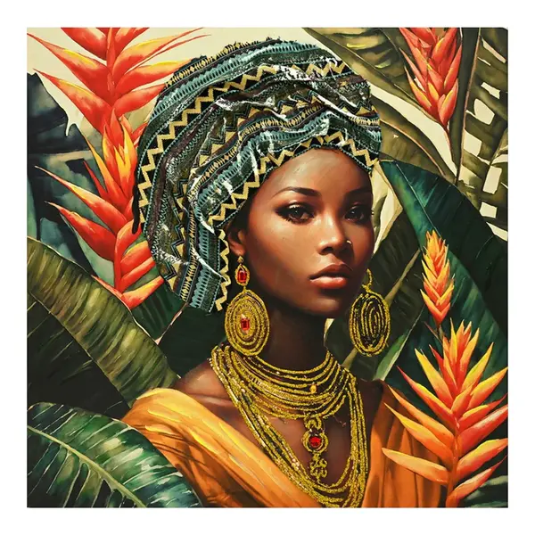 Tablou pânza 3D Gangalo, Pânza, Multicolor, 100x100 cm