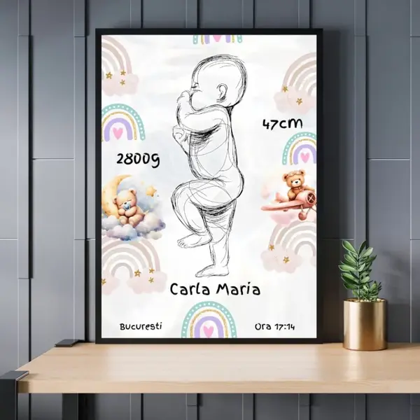 Tablou pentru nou nascut - fata