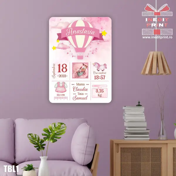 Tablou personalizat Baby Girl TBL1 A3 (41,2x30)