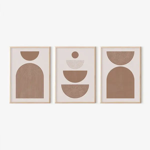 Tablou triptic Loana, Cadru, Multicolor, 33x48 cm