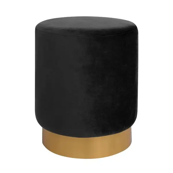 Taburet AGATA Ø35 CM - Negru