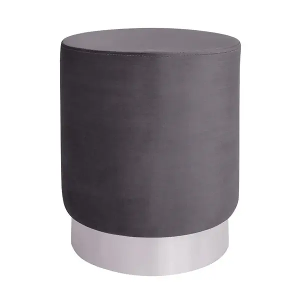 Taburet AGATA ROUND Ø35 CM - Grey