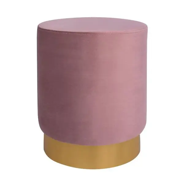 Taburet AGATA ROUND Ø35 CM - Roz