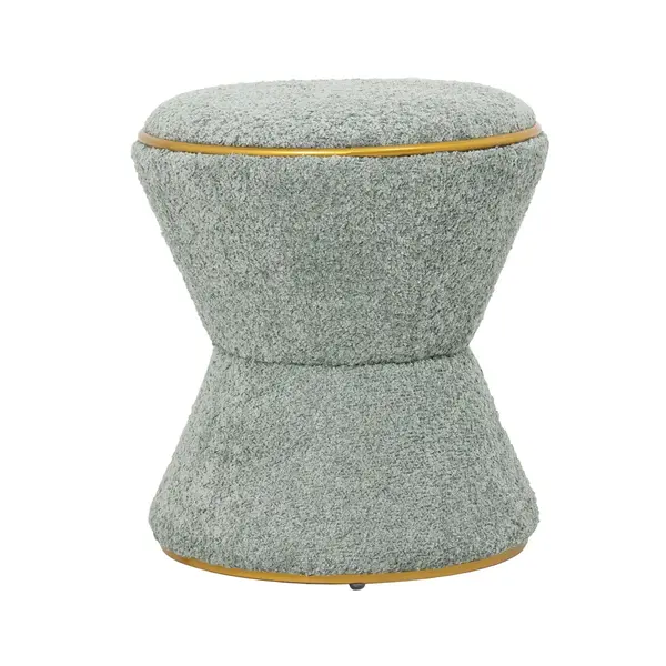 Taburet AGLAVO BOUCLE GOLD Ø38 CM - Verde