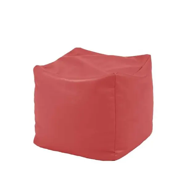 Taburet Cub, Material Piele ecologica - Rosu