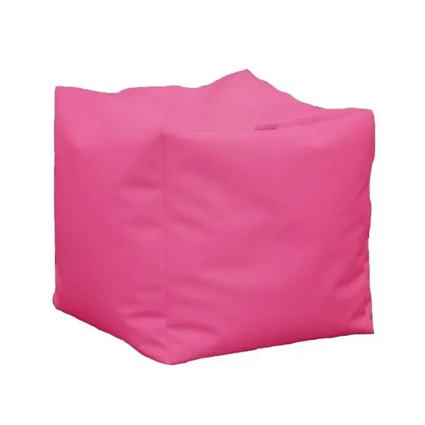 Taburet Cub, Material Piele ecologica - Roz