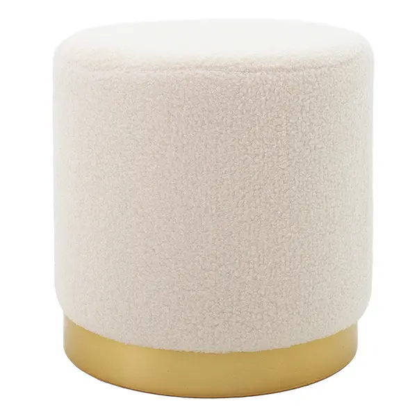 Taburet Dash boucle crem - auriu D35x35cm