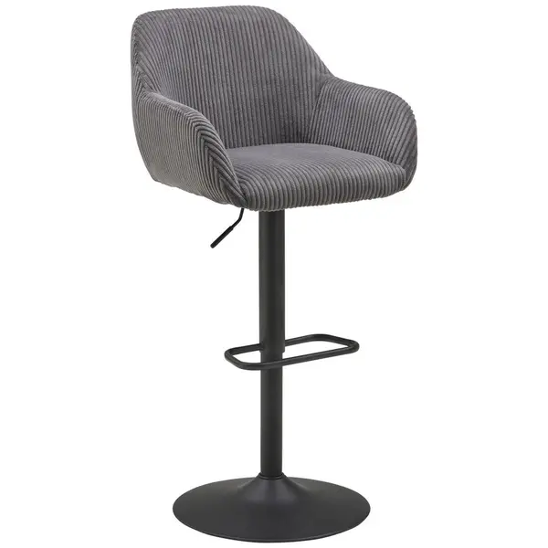 Taburet De Bar din metal, textil, gri, negru