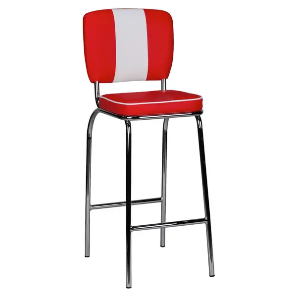 Taburet De Bar din plastic, roșu