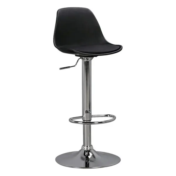 Taburet De Bar din plastic, textil, negru