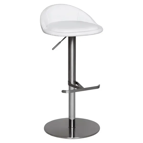 Taburet De Bar din textil, alb